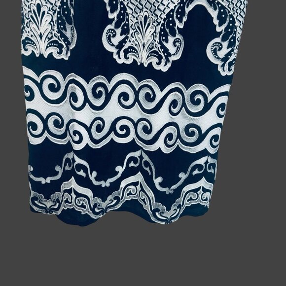 Rabbit Rabbit Rabbit Black & White Vintage Batik Pattern Dress. Size 8. RARE! - Picture 5 of 8